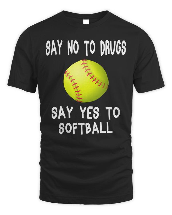 Softball Red Ribbon Week Kids Youth Say No Say Yes to Softball 47