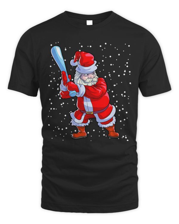 Baseball Baseball Christmas Men Boys Softball Santa Claus 5