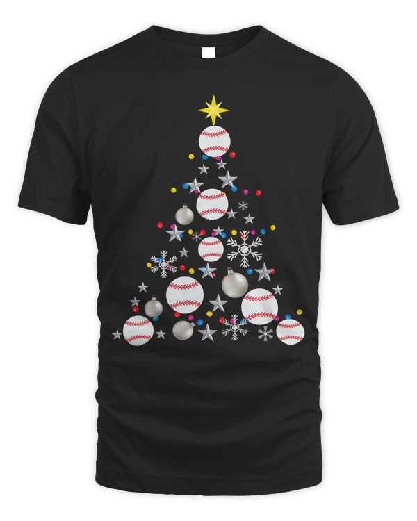 Baseball Baseball Christmas Tree Christmas Lights Baseball Pajama 109