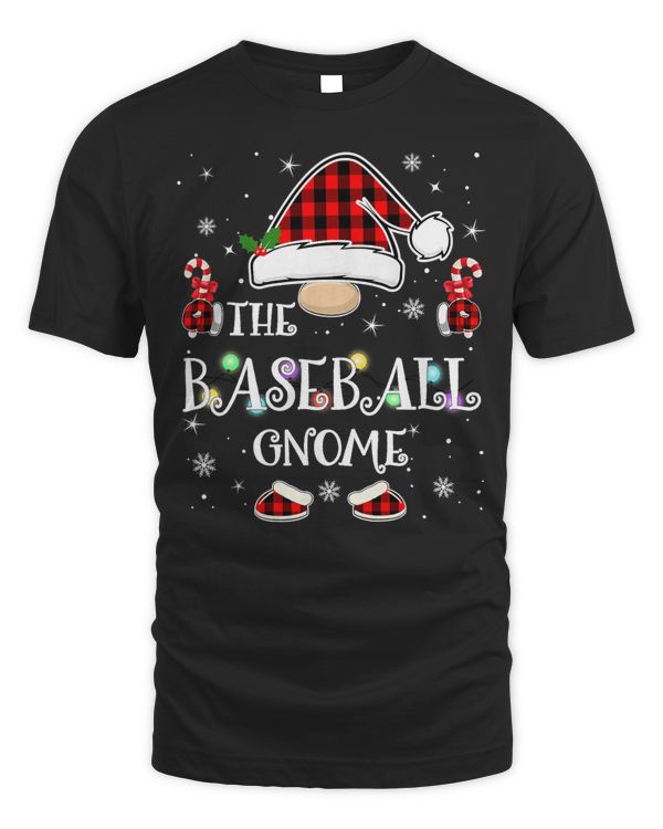 Baseball Baseball Gnome Buffalo Plaid Family Christmas Pajama 156