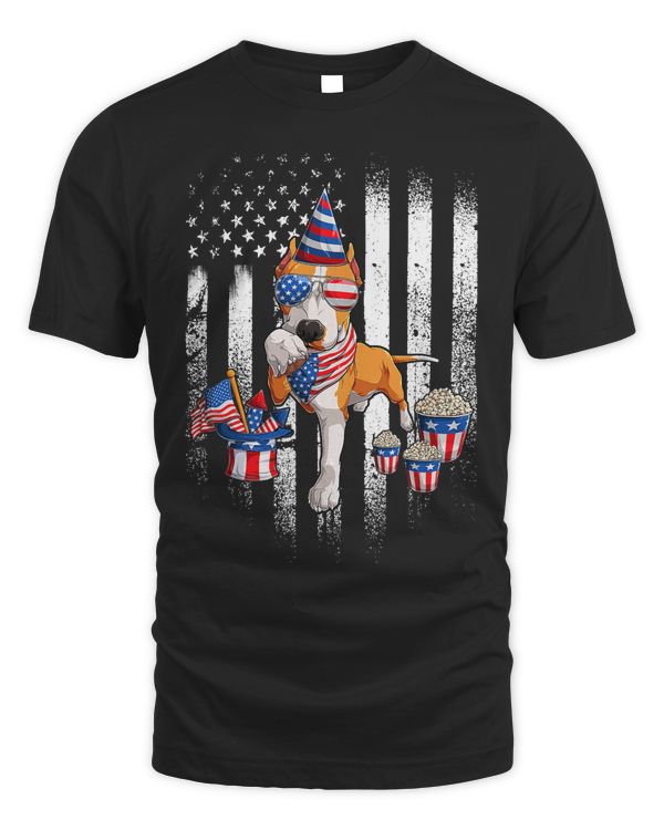 Pitbull Dog 4th of July American Flag Sunglasses Pitbull Dog Lover 121