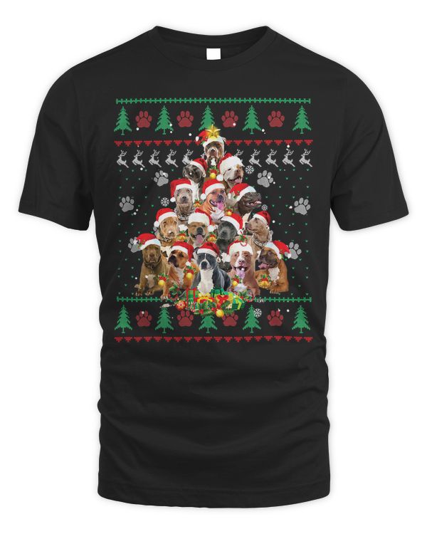 Pitbull Dog American Pitbull Christmas Dog Lover Ugly Sweater Xmas 111