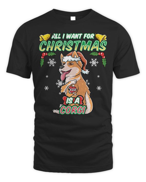 Corgi Dog All I Want For Christmas Is A Welsh Corgi Pembroke Santa 33 Welsh Corgi