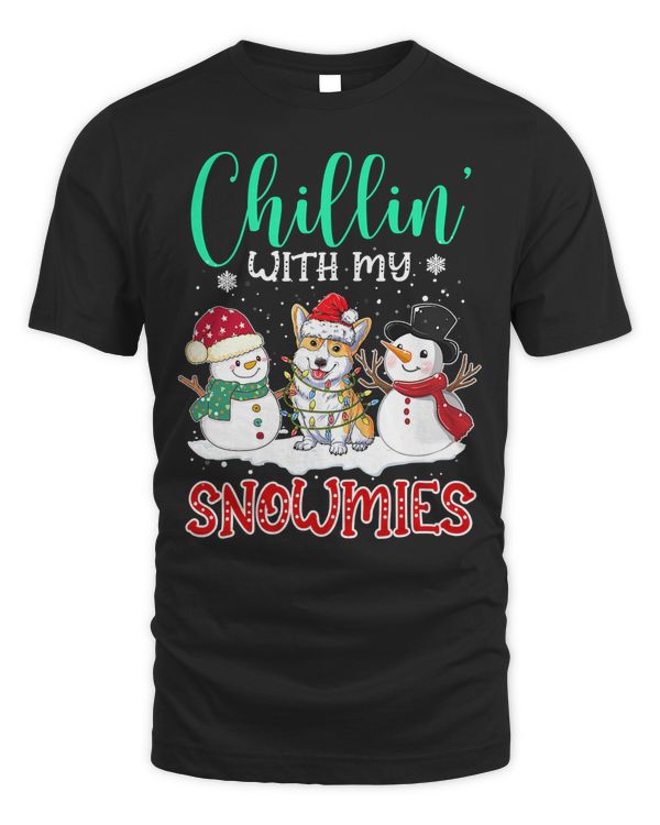 Corgi Dog Chillin With My Snowmies Corgi Santa Christmas Tree 26 Welsh Corgi