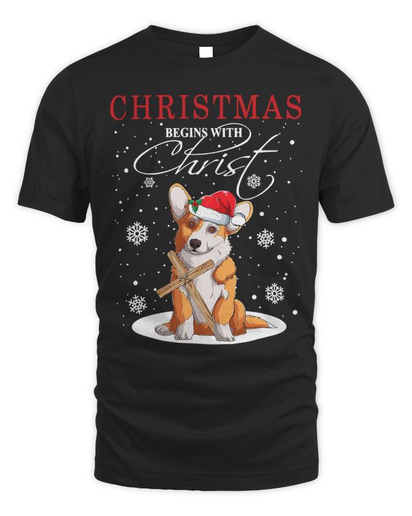 Corgi Dog Christmas Begins With Christ Costume Xmas 175 Welsh Corgi