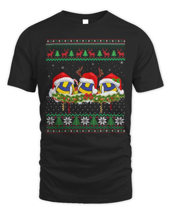 Volleyball Funny Volleyball Lover Santa Sport Ugly Christmas Pajama 94