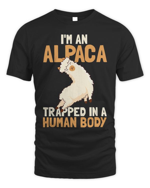 Funny Alpaca Lover Design Alpaca in a Human Body T-Shirt