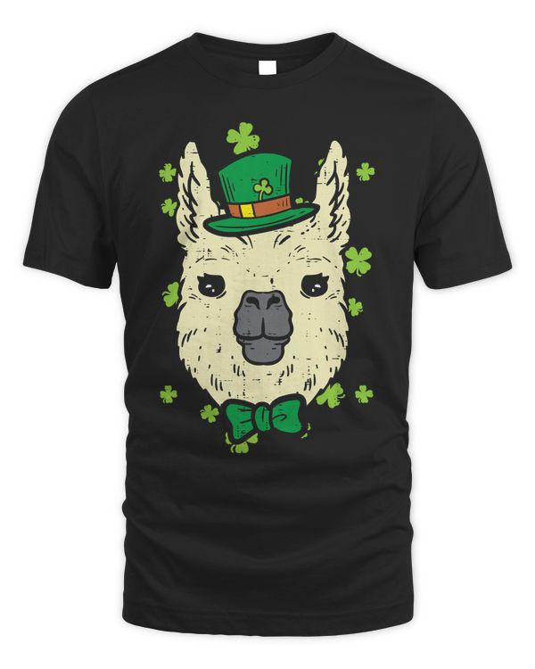 Leprechaun Llama Head Alpaca St Patricks Day Animal Gift T-Shirt
