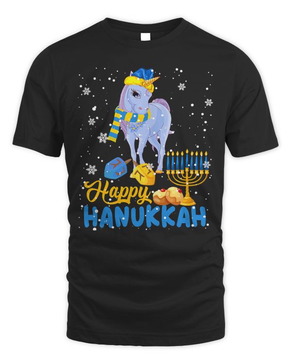 Unicorn Happy Hanukkah Cute Hanukkah Unicorn Menorah Jewish Proud 72
