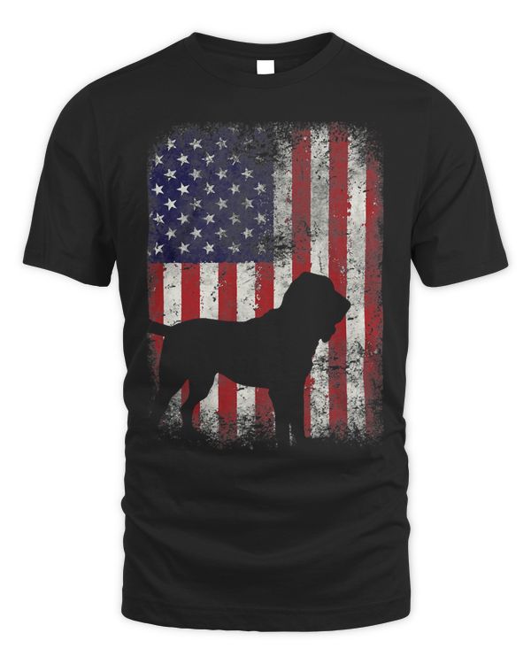 Bloodhound American Flag Shirt USA Patriotic Dog Gift