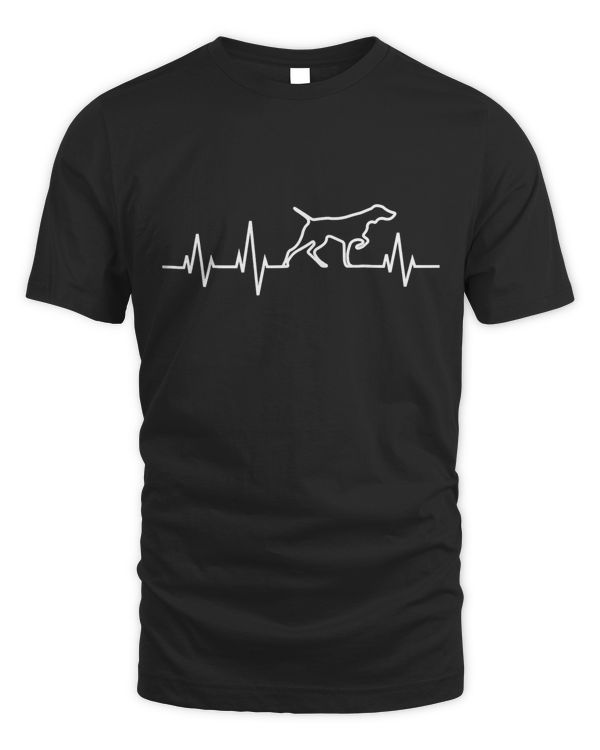 German Shorthaired Pointer Dog Heartbeat Shirt GSP Lover Tee