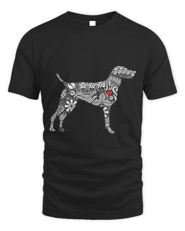 German Shorthair Pointer I GSP Dog Mom I Love Heart Pullover Hoodie