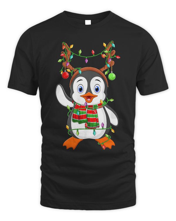 Penguin Animal Lover Xmas Funny Reindeer Christmas 191