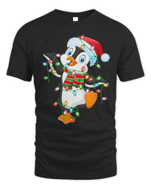 Penguin Animal Lover Xmas Dancing Santa Christmas 142