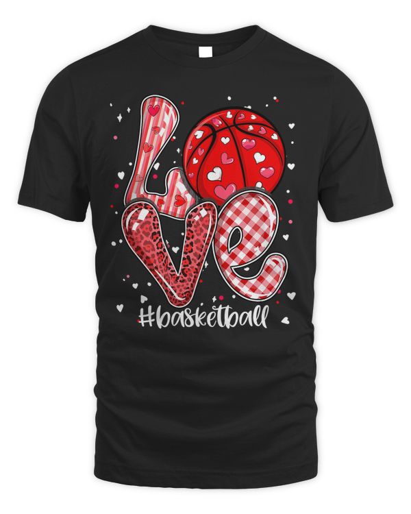 Basketball Cute Valentines Day Couple Hearts Basketball Sports Lover 130
