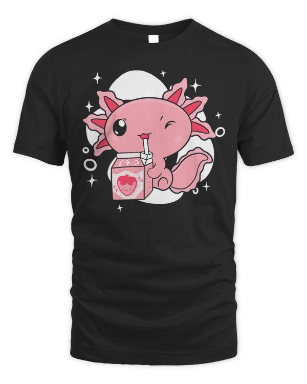 Axolotl And Strawberry Milk japanese manga kawaii trend 358