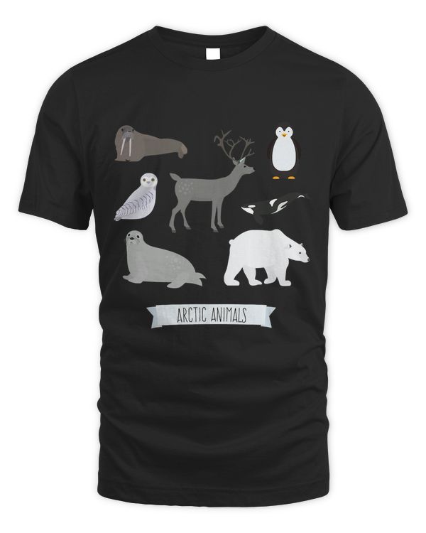Arctic Animals Gift Walrus Penguin Polar Bear Arctic Kids T-Shirt