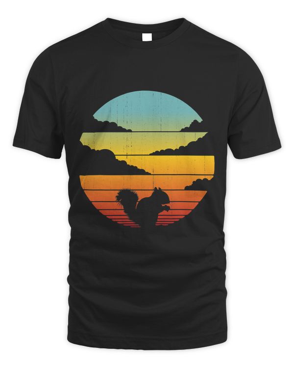 Squirrel Retro Vintage 60s 70s Men Women Gifts Animal Lover T-Shirt