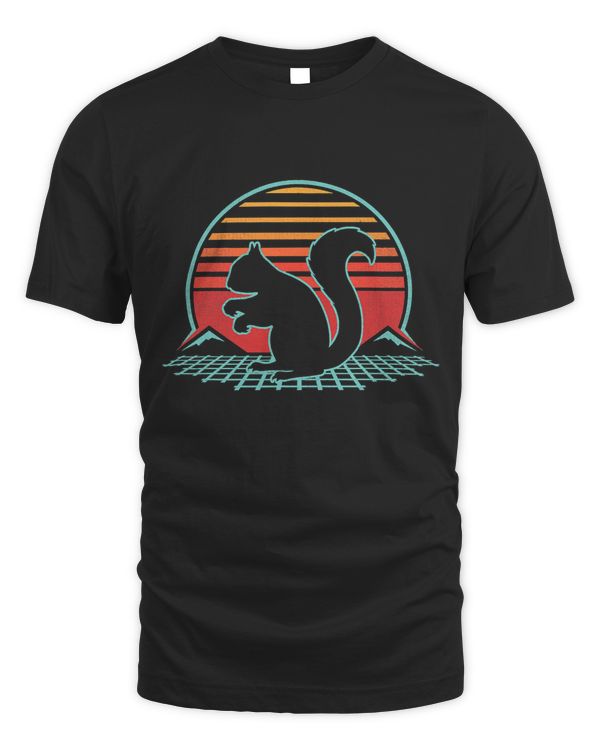 Squirrel Retro Vintage 80s Style Gift T-Shirt