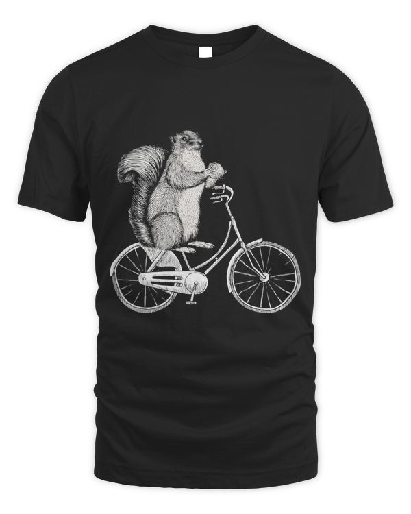Squirrel Riding A Bicycle Biker Squirrel T-Shirt