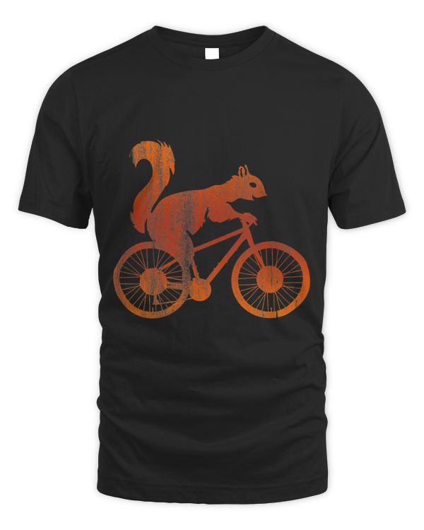 Squirrel Riding A Bicycle Vintage Bike Squirrel T-Shirt