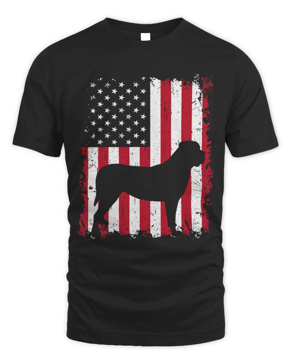 Mastiff 4th of July Patriotic American USA Flag Gift T-Shirt