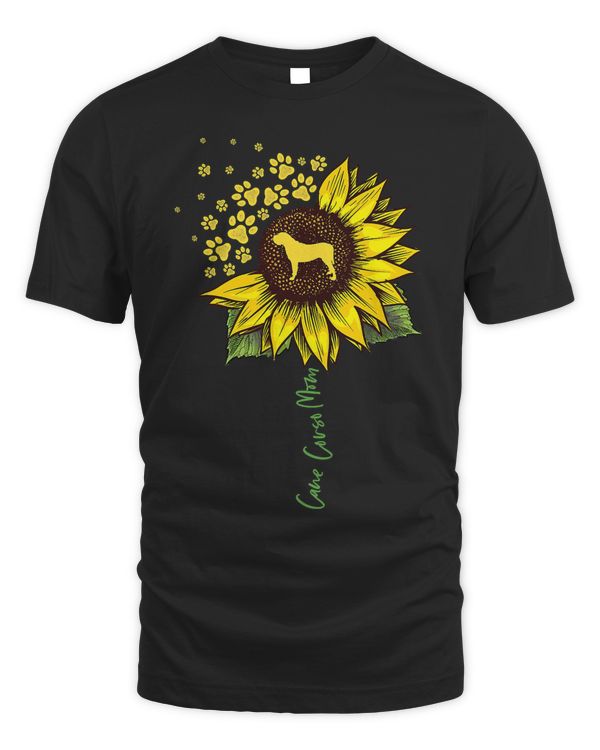 Cane Corso Mom Sunflower Italian Mastiff Gifts Dog Mom Mama T-Shirt