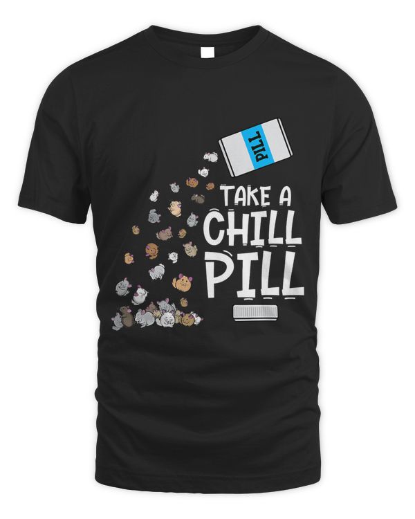 Animal Meme Gift - Chill Pill Pun Chinchilla T-Shirt