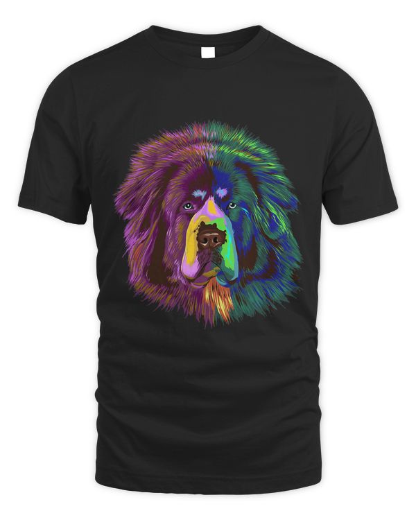 Colourful Dog Tibetan Mastiff T-Shirt