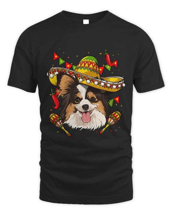 Cinco de Mayo Papillon Men Women Kids Sombrero T-Shirt