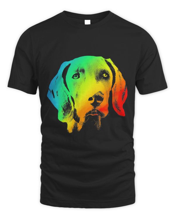 Colorful Rainbow Vintage Shirt, Cute WEIMARANER Lovers T-Shirt