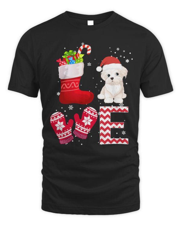 Christmas Maltese Lover Gifts Maltese Long Sleeve T-Shirt