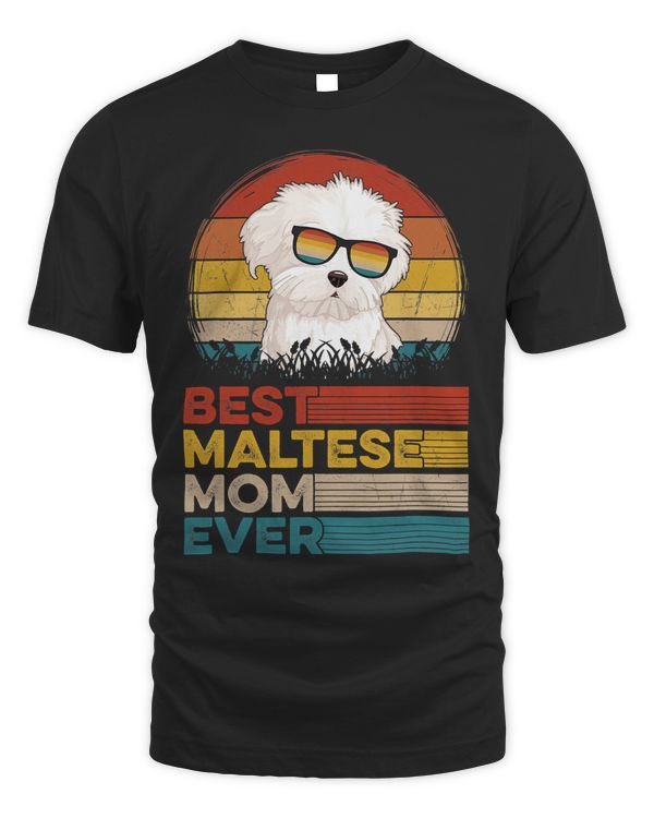 Dog Vintage Best Maltese Mom Ever Gifts Lover T-Shirt