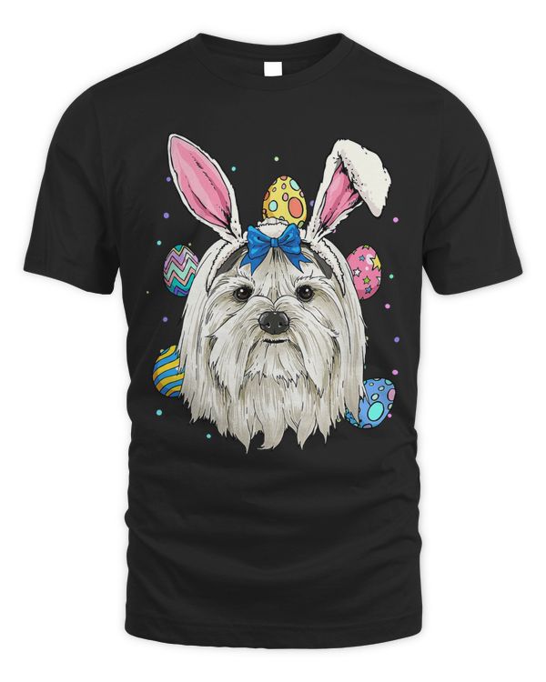 Easter Bunny Maltese Dog Maltese Dogs Lover Easter T-Shirt
