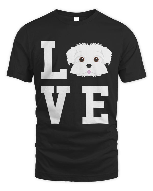 I Love My Dog - Maltese Dog Lover T-Shirt