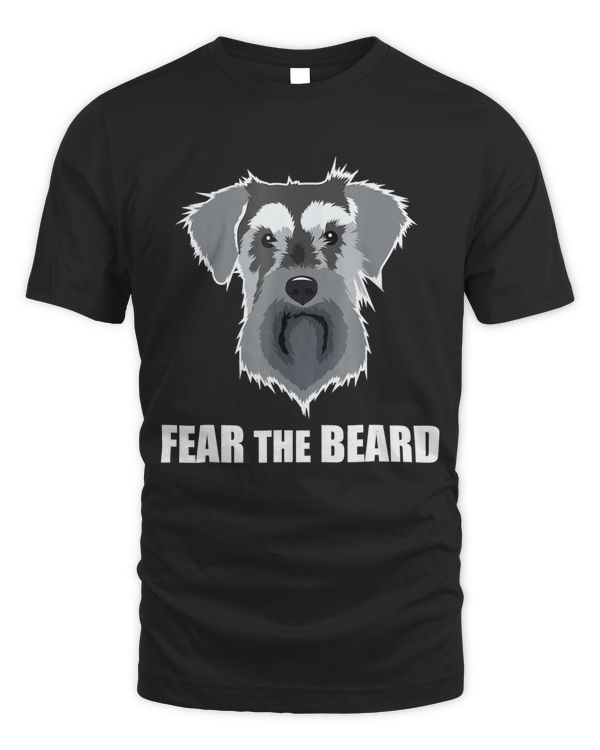 Dog Meme Fear the Beard Mini Schnauzer Dog T Shirt