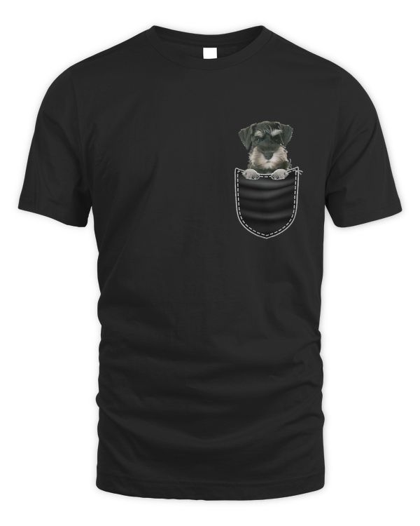 Schnauzer Breed Dog Lover - Cute Dog Pocket Design Gifts T-Shirt