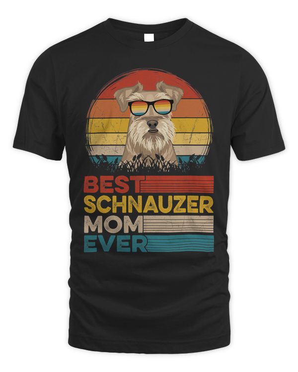 Dog Vintage Best Schnauzer Mom Ever Gifts Lover T-Shirt