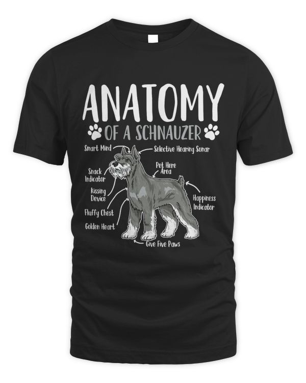 Schnauzer Dog Anatomy Long Sleeve T-Shirt