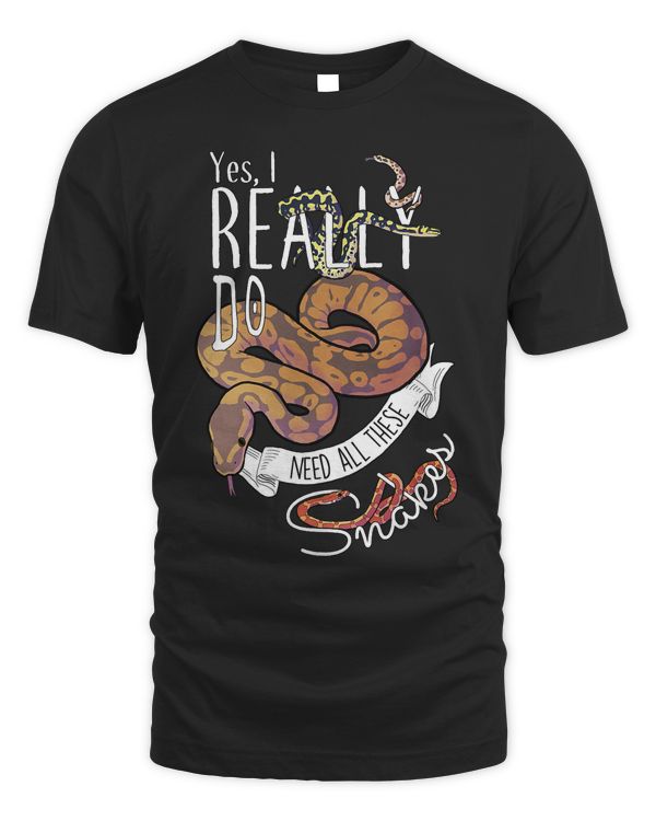 Funny Ball Python with Corn Hognose Carpet Snake Reptile T-Shirt