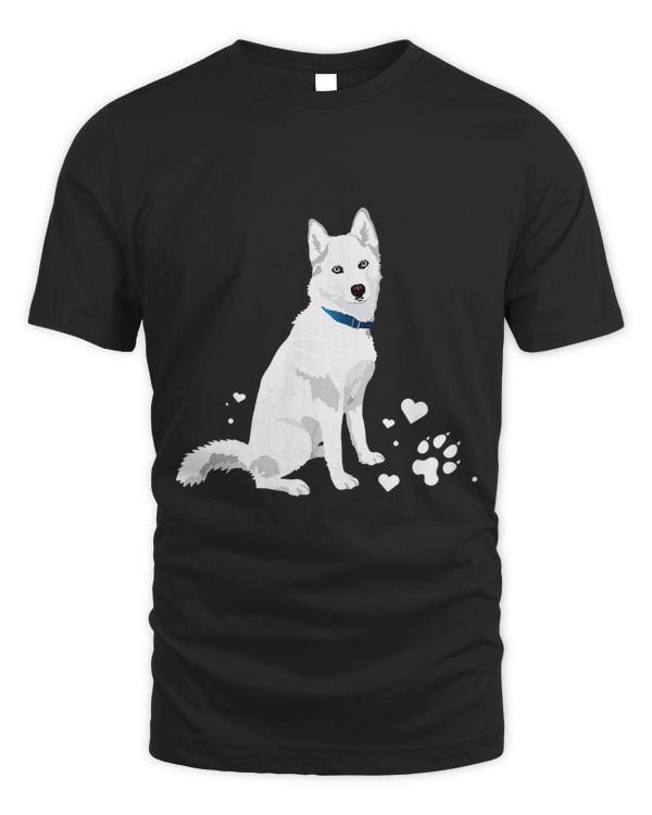 cute white Siberian Husky - sweet white Snow dog T-Shirt
