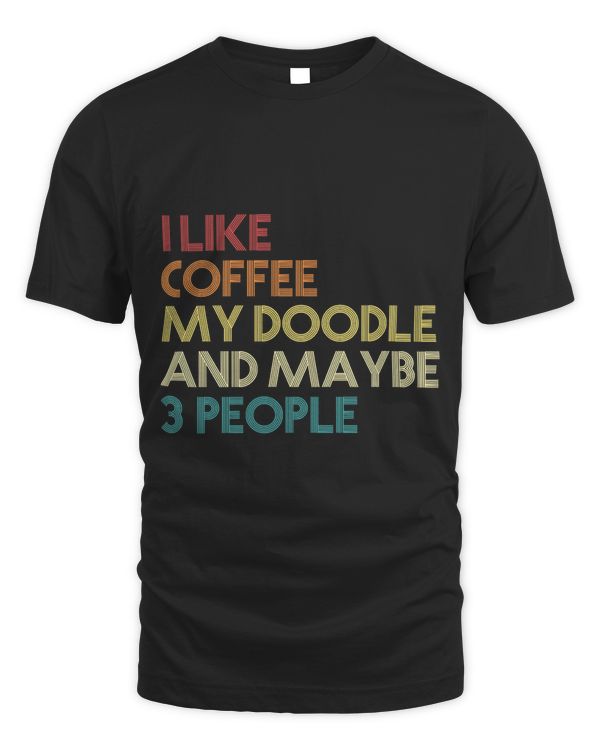 Goldendoodle Dog Owner Coffee Lovers Gift Vintage Retro Long Sleeve T-Shirt