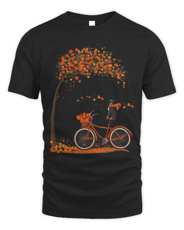 Greyhound Dog In Fall, Greyhound dog riding bicycle T-Shirt