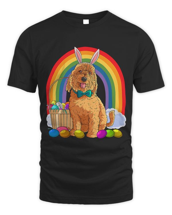 Goldendoodle Easter Eggs Bunny Dog T-Shirt