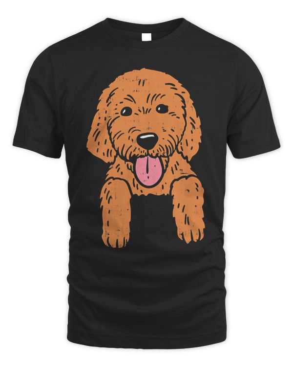 Goldendoodle Pocket Cute Dog Pet Lover Owner Men Women Gift T-Shirt