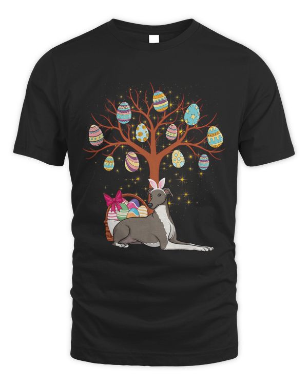 Greyhound Hunt Eggs Tree Vintage Truck Easter Day T-Shirt