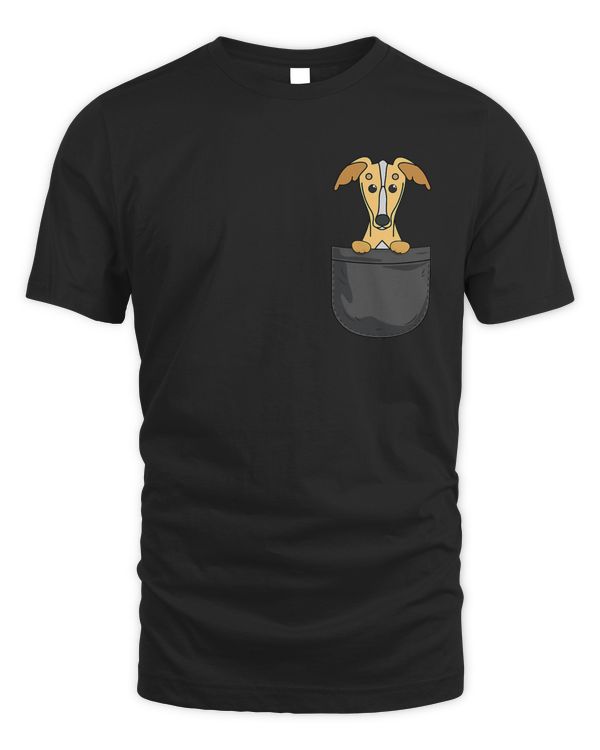 Greyhound Mom Dad Dog In Pocket Funny Gift T-Shirt