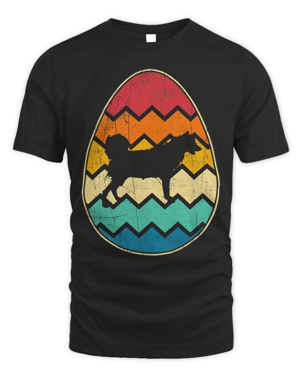 Happy Easter Siberian Husky Egg Distressed Dog Lover T-Shirt
