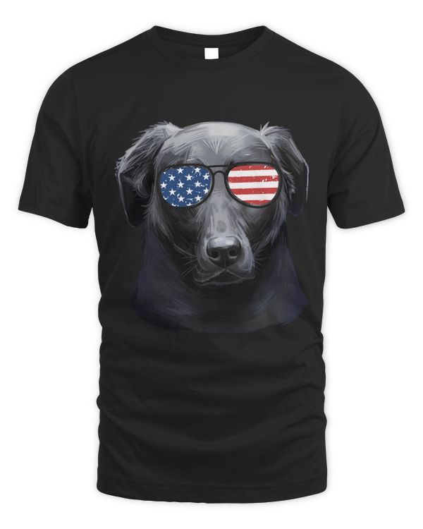 Black Labrador Retriever American Flag Lab Dog Sweatshirt