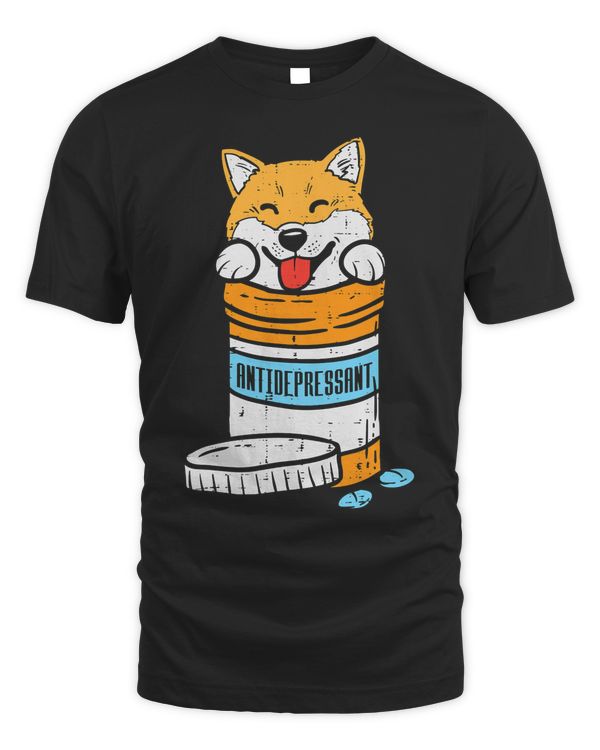 Antidepressant Shiba Inu Akita Japanese Dog Doge Meme Gift T-Shirt